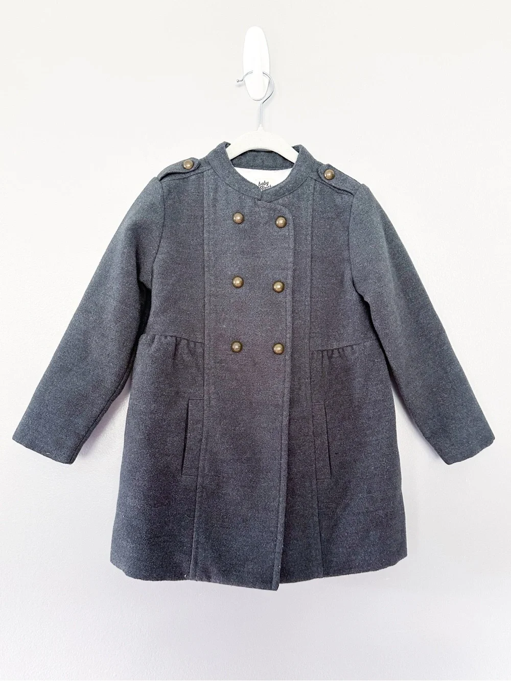 Baby B’gosh Girls 5T Double Breasted Grey Coat